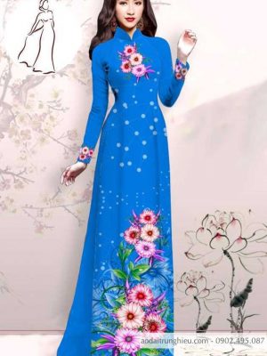Vải áo dài hoa 3D mới ra AD M7413 58 1590725274 339 vai ao dai vai ao dai dep ad
