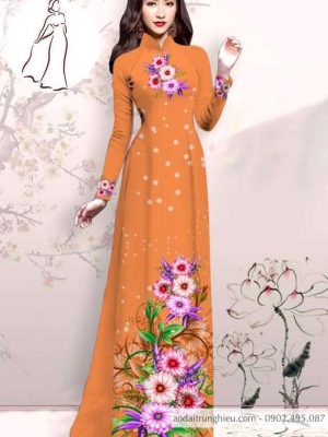 Vải áo dài hoa 3D mới ra AD M7413 60 1590725274 854 vai ao dai vai ao dai dep ad