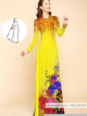 Vải áo dài hoa in 3D thiết kế 2020 AD M7410 32 1590725507 44 vai ao dai vai ao dai dep ad