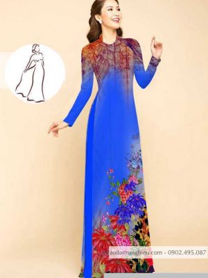 Vải áo dài hoa in 3D thiết kế 2020 AD M7410 34 1590725507 536 vai ao dai vai ao dai dep ad