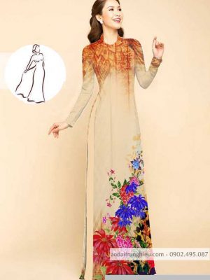 Vải áo dài hoa in 3D thiết kế 2020 AD M7410 33 1590725507 89 vai ao dai vai ao dai dep ad