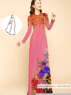 Vải áo dài hoa in 3D thiết kế 2020 AD M7410 41 1590725508 101 vai ao dai vai ao dai dep ad