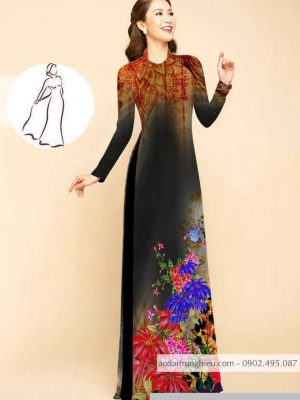 Vải áo dài hoa in 3D thiết kế 2020 AD M7410 40 1590725508 61 vai ao dai vai ao dai dep ad