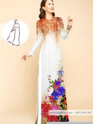 Vải áo dài hoa in 3D thiết kế 2020 AD M7410 39 1590725508 733 vai ao dai vai ao dai dep ad