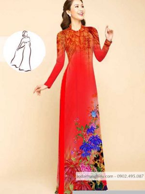 Vải áo dài hoa in 3D thiết kế 2020 AD M7410 42 1590725508 735 vai ao dai vai ao dai dep ad