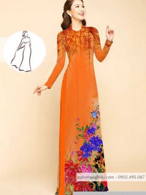 Vải áo dài hoa in 3D thiết kế 2020 AD M7410 44 1590725509 178 vai ao dai vai ao dai dep ad