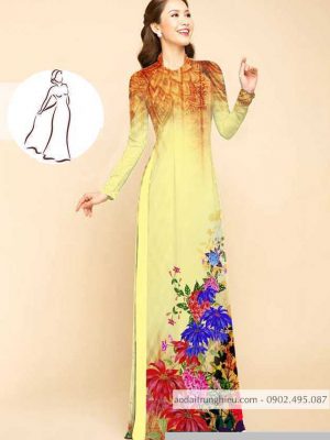 Vải áo dài hoa in 3D thiết kế 2020 AD M7410 47 1590725509 707 vai ao dai vai ao dai dep ad