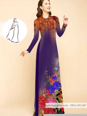 Vải áo dài hoa in 3D thiết kế 2020 AD M7410 51 1590725510 253 vai ao dai vai ao dai dep ad