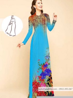 Vải áo dài hoa in 3D thiết kế 2020 AD M7410 52 1590725510 524 vai ao dai vai ao dai dep ad