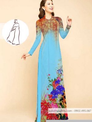 Vải áo dài hoa in 3D thiết kế 2020 AD M7410 59 1590725511 179 vai ao dai vai ao dai dep ad