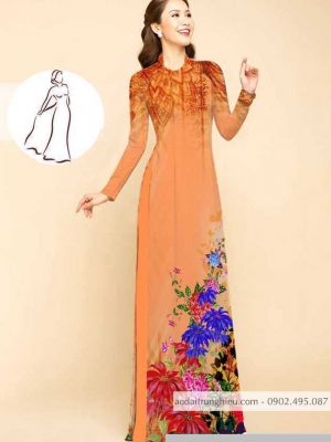 Vải áo dài hoa in 3D thiết kế 2020 AD M7410 60 1590725511 758 vai ao dai vai ao dai dep ad