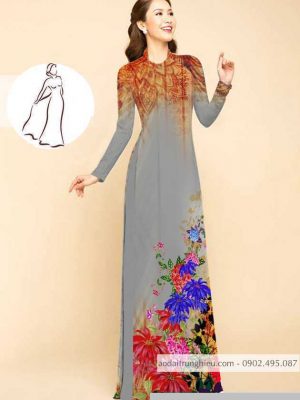 Vải áo dài hoa in 3D thiết kế 2020 AD M7410 56 1590725511 860 vai ao dai vai ao dai dep ad
