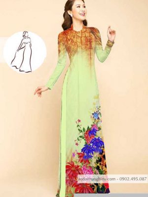 Vải áo dài hoa in 3D thiết kế 2020 AD M7410 61 1590725512 180 vai ao dai vai ao dai dep ad