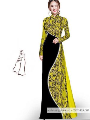 Vải áo dài hoa in 3D thiết kế 2020 AD M7405 31 1590725747 324 vai ao dai vai ao dai dep ad