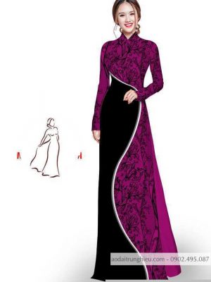 Vải áo dài hoa in 3D thiết kế 2020 AD M7405 34 1590725748 545 vai ao dai vai ao dai dep ad