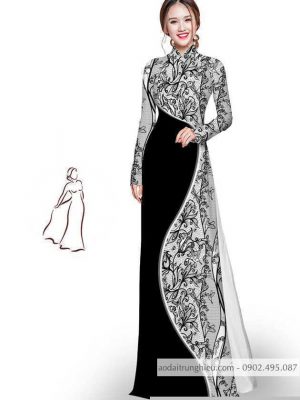 Vải áo dài hoa in 3D thiết kế 2020 AD M7405 38 1590725749 597 vai ao dai vai ao dai dep ad