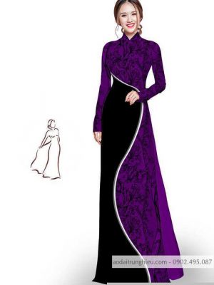 Vải áo dài hoa in 3D thiết kế 2020 AD M7405 43 1590725749 688 vai ao dai vai ao dai dep ad