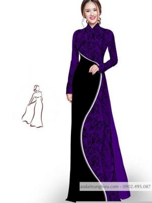 Vải áo dài hoa in 3D thiết kế 2020 AD M7405 47 1590725750 181 vai ao dai vai ao dai dep ad