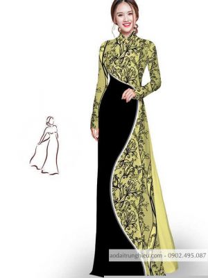 Vải áo dài hoa in 3D thiết kế 2020 AD M7405 45 1590725750 352 vai ao dai vai ao dai dep ad