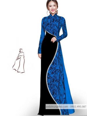 Vải áo dài hoa in 3D thiết kế 2020 AD M7405 56 1590725752 486 vai ao dai vai ao dai dep ad