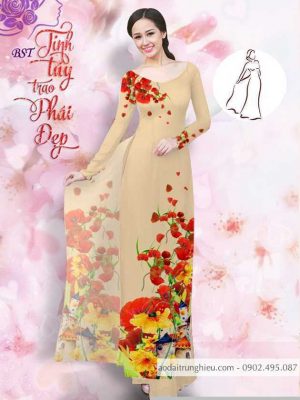 Vải áo dài hoa 3D kiểu mới AD M7404 33 1590725870 808 vai ao dai vai ao dai dep ad