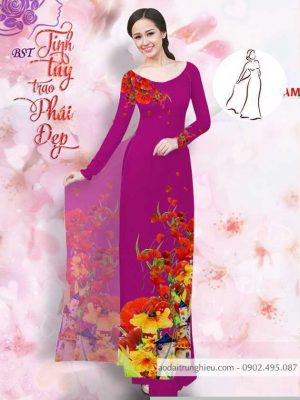 Vải áo dài hoa 3D kiểu mới AD M7404 35 1590725870 925 vai ao dai vai ao dai dep ad