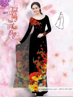 Vải áo dài hoa 3D kiểu mới AD M7404 40 1590725871 158 vai ao dai vai ao dai dep ad