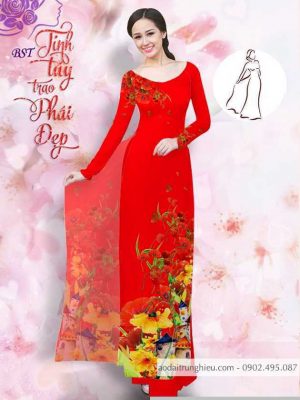 Vải áo dài hoa 3D kiểu mới AD M7404 42 1590725871 175 vai ao dai vai ao dai dep ad