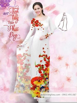 Vải áo dài hoa 3D kiểu mới AD M7404 39 1590725871 380 vai ao dai vai ao dai dep ad