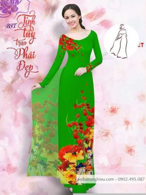 Vải áo dài hoa 3D kiểu mới AD M7404 43 1590725871 458 vai ao dai vai ao dai dep ad