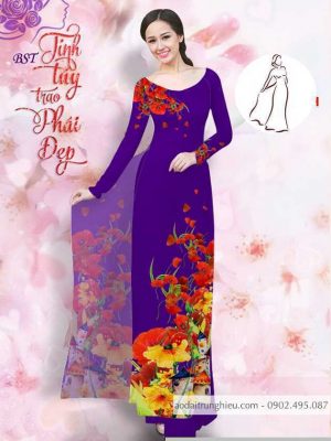 Vải áo dài hoa 3D kiểu mới AD M7404 49 1590725872 228 vai ao dai vai ao dai dep ad
