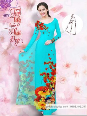 Vải áo dài hoa 3D kiểu mới AD M7404 46 1590725872 787 vai ao dai vai ao dai dep ad