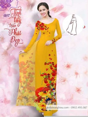 Vải áo dài hoa 3D kiểu mới AD M7404 54 1590725873 868 vai ao dai vai ao dai dep ad