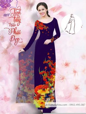 Vải áo dài hoa 3D kiểu mới AD M7404 51 1590725873 932 vai ao dai vai ao dai dep ad