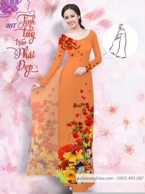 Vải áo dài hoa 3D kiểu mới AD M7404 60 1590725874 256 vai ao dai vai ao dai dep ad