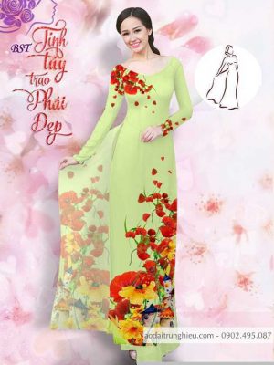 Vải áo dài hoa 3D kiểu mới AD M7404 61 1590725874 337 vai ao dai vai ao dai dep ad
