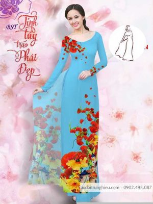 Vải áo dài hoa 3D kiểu mới AD M7404 59 1590725874 522 vai ao dai vai ao dai dep ad