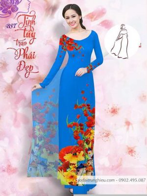 Vải áo dài hoa 3D kiểu mới AD M7404 58 1590725874 854 vai ao dai vai ao dai dep ad