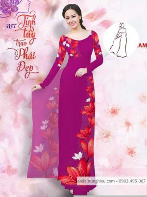 Vải áo dài hoa 3D mới ra AD M7402 37 1590725988 190 vai ao dai vai ao dai dep ad