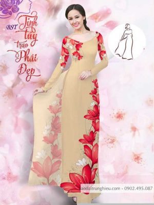 Vải áo dài hoa 3D mới ra AD M7402 35 1590725988 310 vai ao dai vai ao dai dep ad