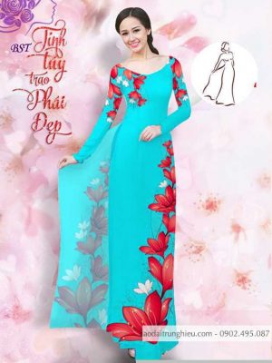 Vải áo dài hoa 3D mới ra AD M7402 46 1590725989 51 vai ao dai vai ao dai dep ad