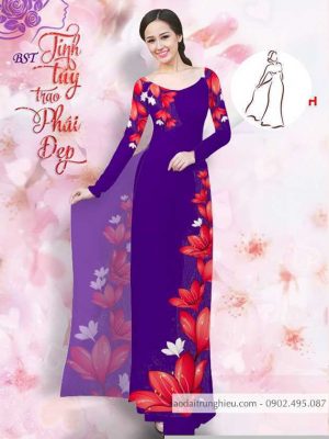 Vải áo dài hoa 3D mới ra AD M7402 49 1590725990 838 vai ao dai vai ao dai dep ad