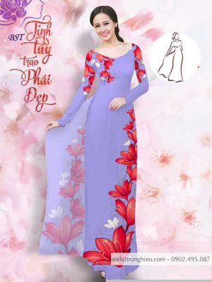 Vải áo dài hoa 3D mới ra AD M7402 48 1590725990 990 vai ao dai vai ao dai dep ad
