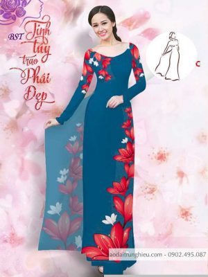 Vải áo dài hoa 3D mới ra AD M7402 53 1590725991 796 vai ao dai vai ao dai dep ad