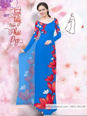 Vải áo dài hoa 3D mới ra AD M7402 58 1590725992 392 vai ao dai vai ao dai dep ad