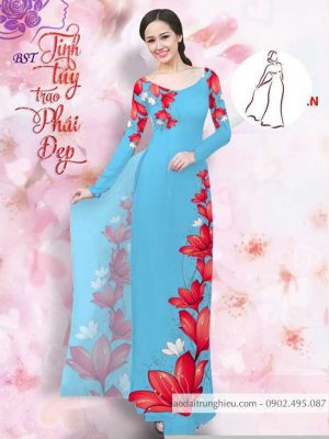 Vải áo dài hoa 3D mới ra AD M7402 59 1590725992 754 vai ao dai vai ao dai dep ad