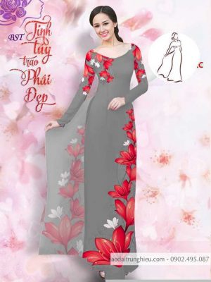 Vải áo dài hoa 3D mới ra AD M7402 56 1590725992 986 vai ao dai vai ao dai dep ad