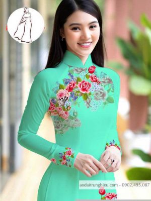 Vải áo dài hoa hồng thiết kế 2020 AD M7401 36 1590726108 581 vai ao dai vai ao dai dep ad
