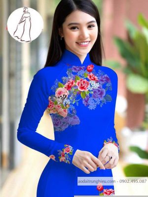 Vải áo dài hoa hồng thiết kế 2020 AD M7401 33 1590726108 71 vai ao dai vai ao dai dep ad