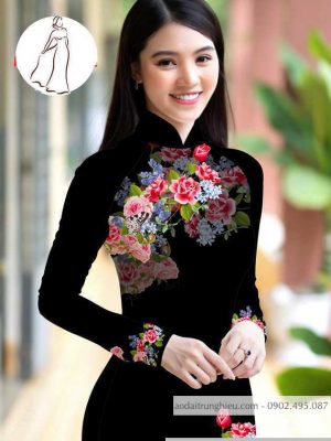 Vải áo dài hoa hồng thiết kế 2020 AD M7401 39 1590726109 185 vai ao dai vai ao dai dep ad